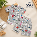 White & Blue Tax China Imported Linen