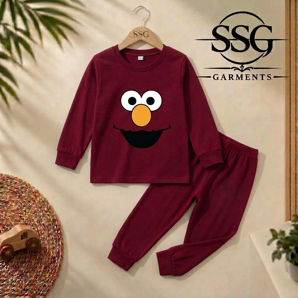 Maroon Birds Full Sleeve Four Season Fabric