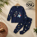 Blue Spaceship Full Sleeve Four Season Fabric