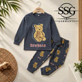 Grey & Yellow Bear Full Sleeve Four Season Fabric