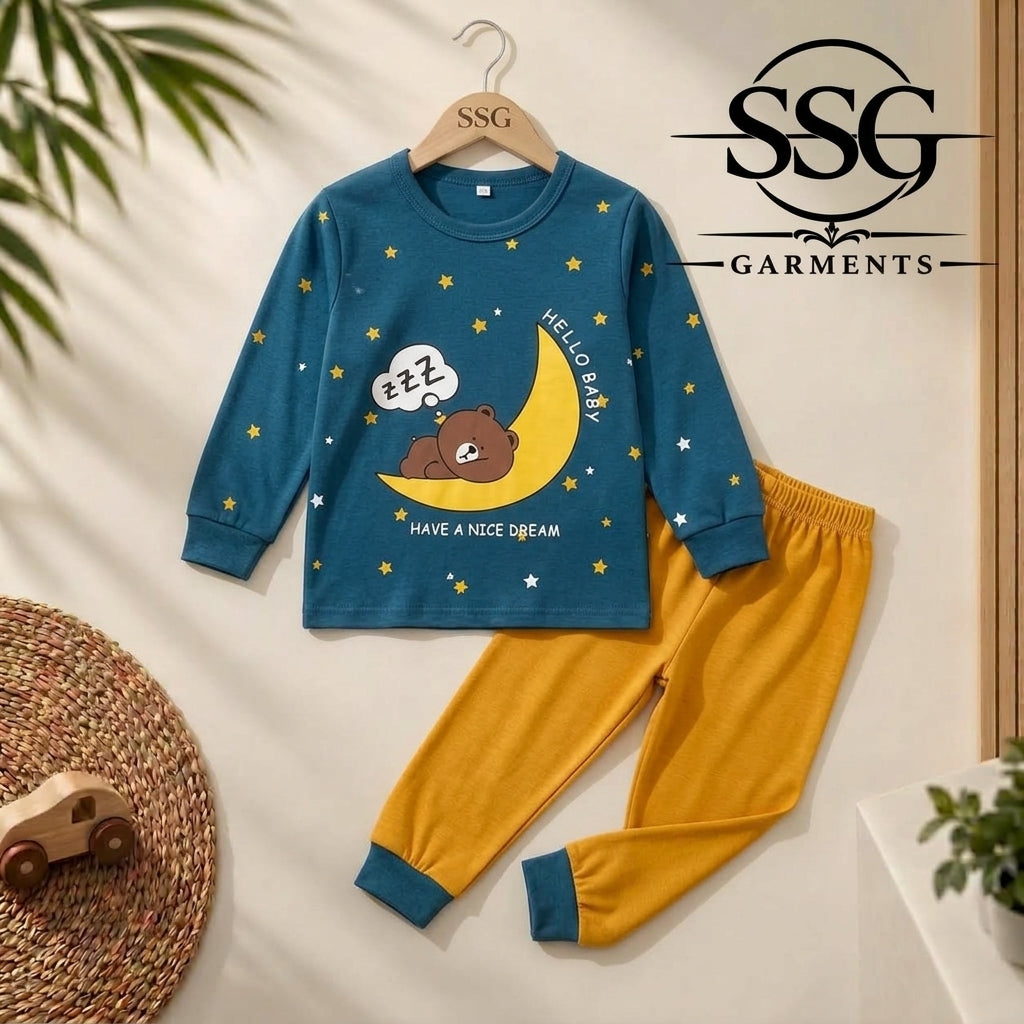 Moon Star Bear Full Sleeve Four Season Fabric